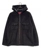 SUPREMEシュプリーム）の古着「Fleece Zip Up Hooded Shirt」｜ブラック×ブラウン