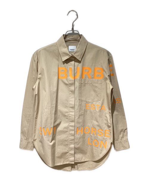 BURBERRY（バーバリー）BURBERRY (バーバリー) ホースフェリーシャツ カーキ サイズ:38の古着・服飾アイテム