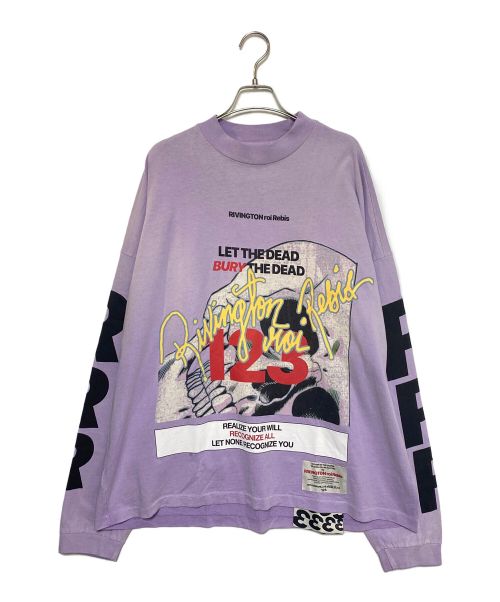 RRR123（リヴィントンロイレビス）RRR123 (リヴィントンロイレビス) APPLICATION EXCLUSIVE (アプリケーション エクスクルーシブ) BURY THE DEAD LS TEE バイオレット サイズ:3の古着・服飾アイテム