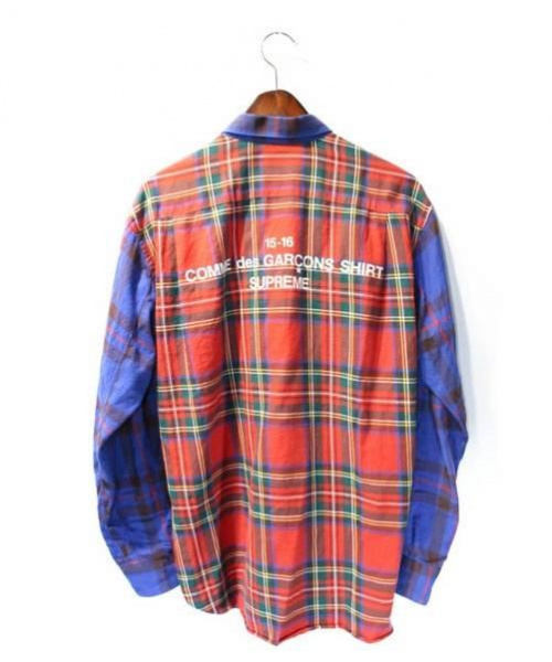 中古 古着通販 Supreme Comme Des Garcons Shirt シュプリーム コムデギャルソンシャツ 15aw Button Down Shirt ブルー サイズ S ブランド 古着通販 トレファク公式 Trefac Fashion