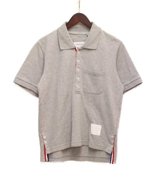 Thom Browne（トムブラウン）Thom Browne (トムブラウン) 鹿の子ポロシャツ グレー サイズ:1の古着・服飾アイテム