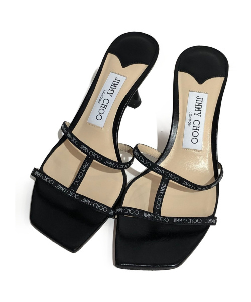 ジミーチュウJIMMY CHOO 36 ロゴストラップ サンダル smcint.com