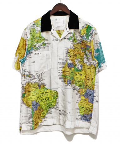 【中古・古着通販】sacai (サカイ) 20SS map of the worldシャツ ホワイト サイズ:2｜ブランド・古着通販  トレファク公式【TREFAC FASHION】スマホサイト