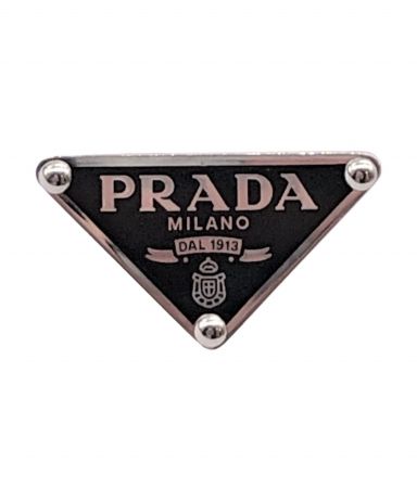 【中古・古着通販】PRADA (プラダ) ロゴプレートイヤリング