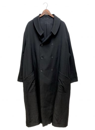 中古・古着通販】Yohji Yamamoto pour homme (ヨウジヤマモトプールオム) 21AW ステンカラービッグコート ブラック  サイズ:1｜ブランド・古着通販 トレファク公式【TREFAC FASHION】スマホサイト