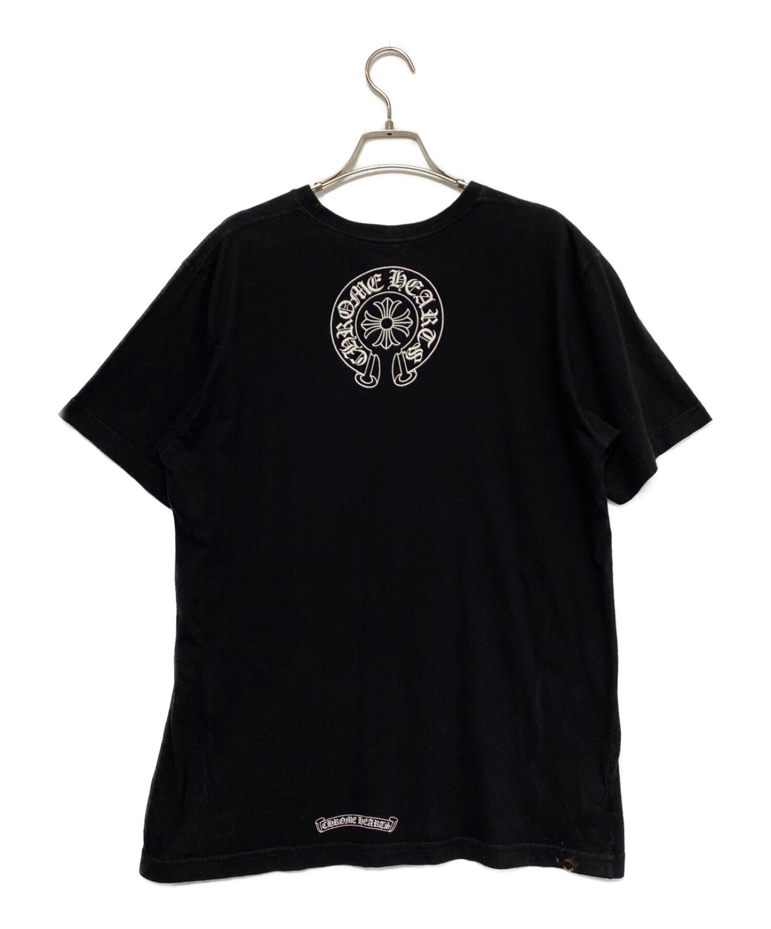 CHROME HEARTS (クロムハーツ) ネックレター ポケット Tee ブラック サイズ:L