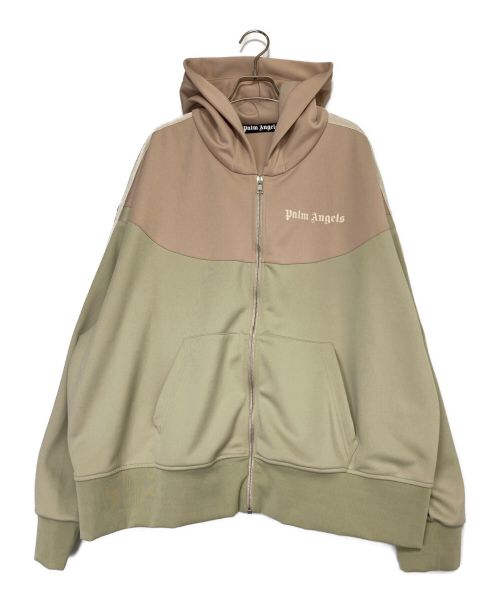 Palm Angels（パーム エンジェルス）Palm Angels (パーム エンジェルス) TWO TONE HOODY TRACK JACKET ベージュ サイズ:XLの古着・服飾アイテム