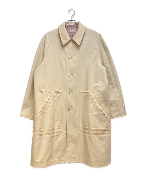 Maison Margiela（メゾンマルジェラ）Maison Margiela (メゾンマルジェラ) オーバーサイズチェックコート オレンジ サイズ:52の古着・服飾アイテム