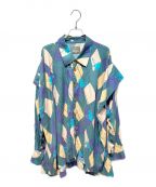 Vivienne Westwood ANGLOMANIAヴィヴィアンウエストウッド アングロマニア）の古着「オーブプリントレイヤードシャツ」｜グリーン