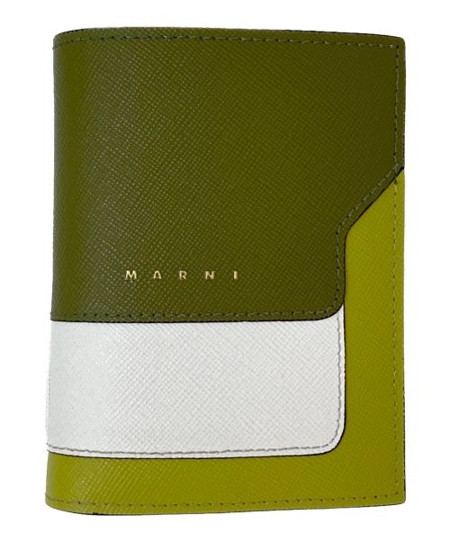 MARNI（マルニ）MARNI (マルニ) バイカラーコンパクトウォレット グリーンの古着・服飾アイテム