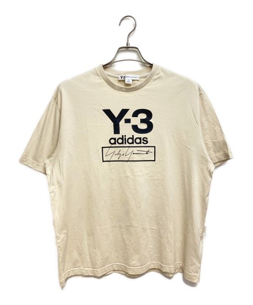 Y-3（ワイスリー）Y-3 (ワイスリー) ロゴＴシャツ ベージュ サイズ:Mの古着・服飾アイテム