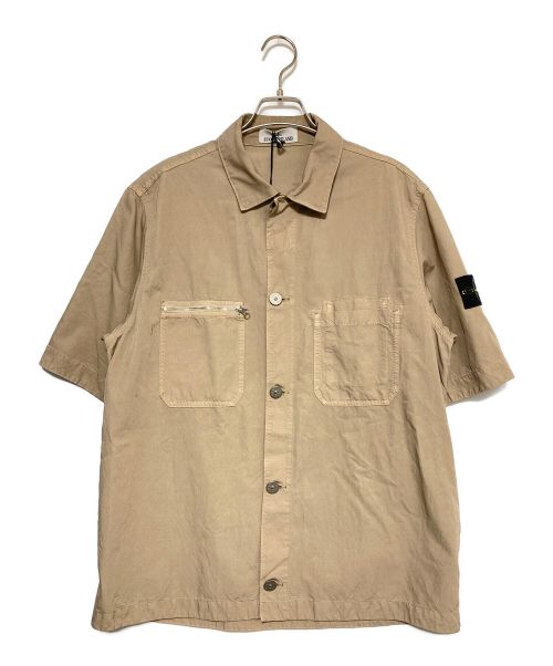 STONE ISLAND（ストーンアイランド）STONE ISLAND (ストーンアイランド) Cupro Cotton Twill-TC SS Overshirt ベージュ サイズ:Mの古着・服飾アイテム