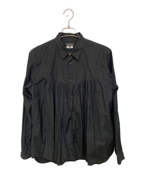 COMME des GARCONS HOMME PLUS（コムデギャルソンオムプリュス）COMME des GARCONS HOMME PLUS (コムデギャルソンオムプリュス) 20SS ギャザーデザインシャツ ブラック サイズ:Mの古着・服飾アイテム