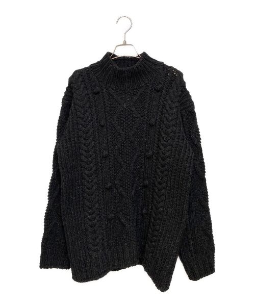 Y's（ワイズ）Y's (ワイズ) HAND-KNITTED ALLAN PATTRN HIGH NECK PULLOVER ブラック サイズ:2の古着・服飾アイテム