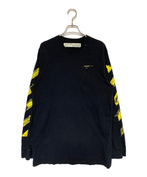 OFFWHITE（オフホワイト）OFFWHITE (オフホワイト) ACRYLIC ARROW ロングスリーブTシャツ ブラック サイズ:SIZE Lの古着・服飾アイテム