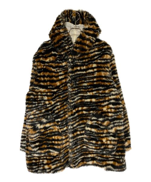 Needles（ニードルズ）Needles (ニードルズ) Hooded Coat - Acrylic Fur / Tiger ブラウン サイズ:Sの古着・服飾アイテム