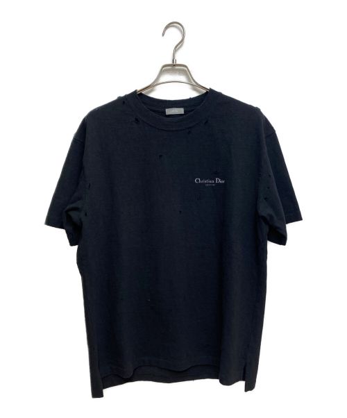 Dior（ディオール）Dior (ディオール) 23AW DIOR COUTURE ダメージ加工Tシャツ ブラック サイズ:Lの古着・服飾アイテム