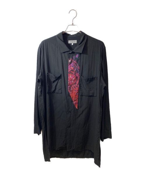 Yohji Yamamoto pour homme（ヨウジヤマモト プールオム）Yohji Yamamoto pour homme (ヨウジヤマモト プールオム) 23SS pour homme 筒袖前当て布B ブラック サイズ:4の古着・服飾アイテム