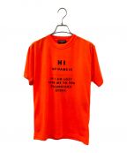 BALENCIAGAバレンシアガ）の古着「ネームデザインTシャツ」｜オレンジ