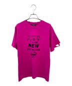 BALENCIAGAバレンシアガ）の古着「ダメージ加工プリントTシャツ」｜ピンク