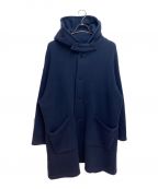 Y'sワイズ）の古着「20AW FLEECE RAISED HOODED COAT」｜ネイビー