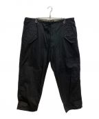WILDSIDE YOHJI YAMAMOTOワイルドサイド ヨウジ ヤマモト）の古着「Cotton Chino Flap Pocket Drawstring Pants」｜ブラック