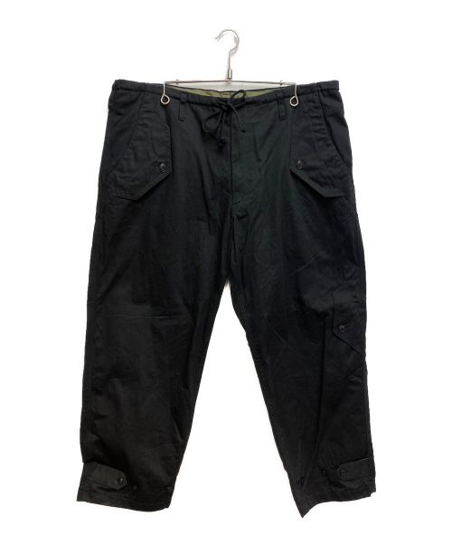 WILDSIDE YOHJI YAMAMOTO（ワイルドサイド ヨウジ ヤマモト）WILDSIDE YOHJI YAMAMOTO (ワイルドサイド ヨウジ ヤマモト) Cotton Chino Flap Pocket Drawstring Pants ブラック サイズ:3の古着・服飾アイテム