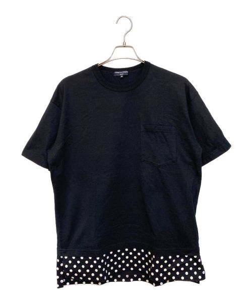 COMME des GARCONS HOMME（コムデギャルソン オム）COMME des GARCONS HOMME (コムデギャルソン オム) ドット切替Ｔシャツ ブラック サイズ:Mの古着・服飾アイテム