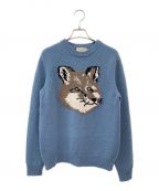 maison kitsuneメゾンキツネ）の古着「FOX HEAD PULLOVER」｜スカイブルー