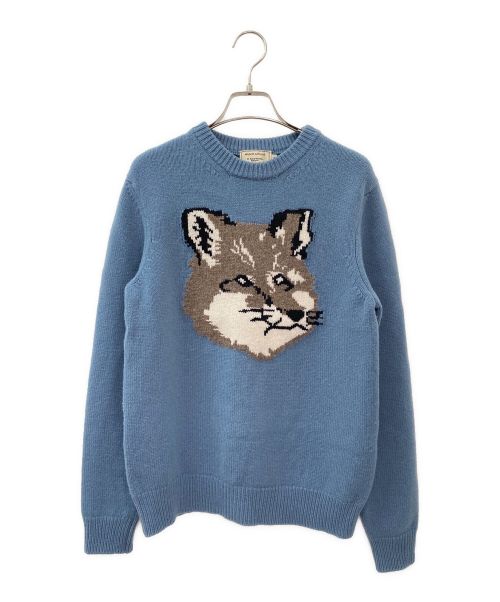 maison kitsune（メゾンキツネ）maison kitsune (メゾンキツネ) FOX HEAD PULLOVER スカイブルー サイズ:XSの古着・服飾アイテム