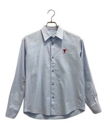 AMIPARIS（アミパリス）の古着「SMALL HEART LOGO OXFORD SHIRT」｜スカイブルー