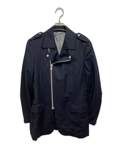 COMME des GARCONS HOMME PLUS（コムデギャルソンオムプリュス）COMME des GARCONS HOMME PLUS (コムデギャルソンオムプリュス) 12SS Tailoring for punk期 ライダーステーラードジャケット/Archive ブラック サイズ:Sの古着・服飾アイテム