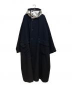 Y'sワイズ）の古着「LINEN WOOL REVERSIBLE COAT」｜ブラック