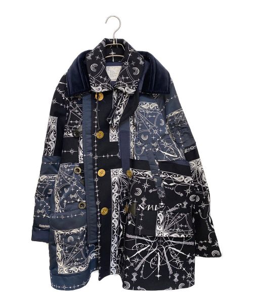 sacai（サカイ）sacai (サカイ) Dr.Woo (ドクターウー) Dr.Woo Bandana Print Coat ネイビー サイズ:1の古着・服飾アイテム