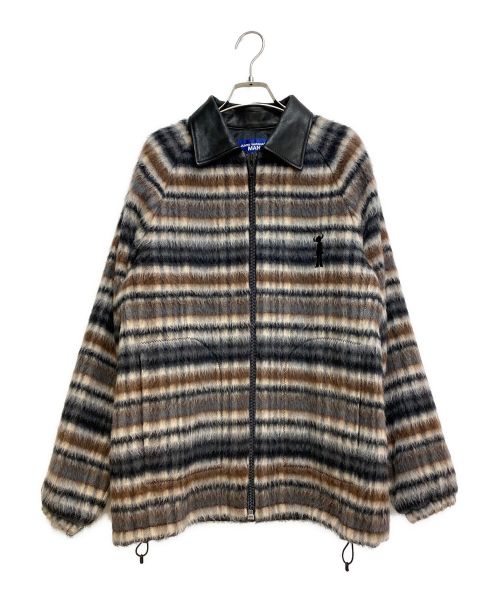 JUNYA WATANABE MAN（ジュンヤワタナベマン）JUNYA WATANABE MAN (ジュンヤワタナベマン) 22AW テクスチャードシャツジャケット カーキ×ブラウン サイズ:Sの古着・服飾アイテム