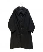 Y'sワイズ）の古着「23-24AW TYPEWRITER POLYESTER CAPE COAT（タイプライターポリエステルケープコート）」｜ブラック