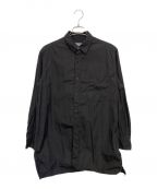 Yohji Yamamoto pour hommeヨウジヤマモト プールオム）の古着「定番BIG環縫いブロードシャツ」｜ブラック