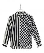 COMME des GARCONS HOMME PLUSコムデギャルソンオムプリュス）の古着「チェックパターン長袖シャツ」｜ホワイト