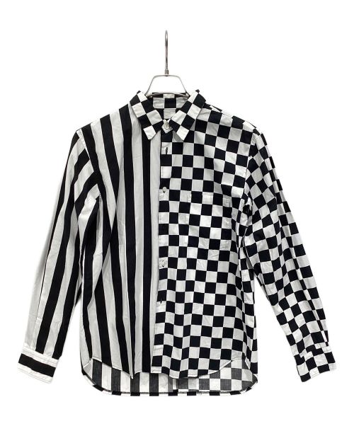 COMME des GARCONS HOMME PLUS（コムデギャルソンオムプリュス）COMME des GARCONS HOMME PLUS (コムデギャルソンオムプリュス) チェックパターン長袖シャツ ホワイト サイズ:Sの古着・服飾アイテム