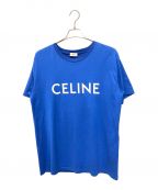 CELINEセリーヌ）の古着「ルーズロゴプリントTシャツ」｜ロイヤルブルー