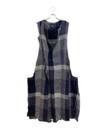 LIMI feu（リミフゥ）の古着「23AW PLAID PATTERN DECONSTRUCTED  DRESS(プラットパターンデコンストラクテッドドレス)」｜グレー×ネイビー