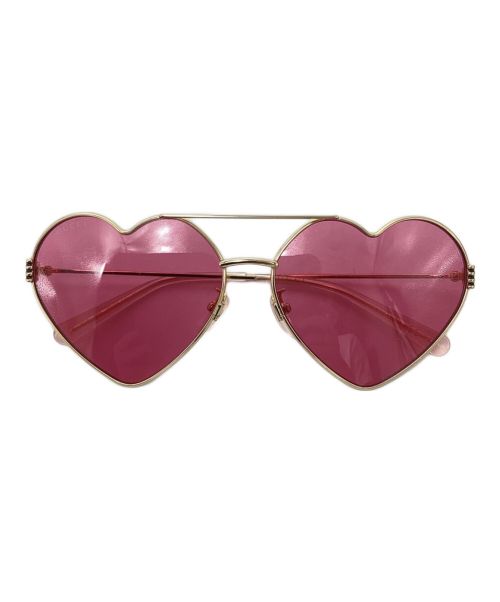 GUCCI（グッチ）GUCCI (グッチ) Heart Lens Sunglasses (ハートレンズサングラス) ピンク サイズ:62□15 140の古着・服飾アイテム