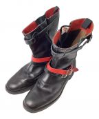 COMME des GARCONSコムデギャルソン）の古着「×Lewis Leathers(ルイス・レザー) Atlantic engineer boots（アトランティックエンジニアブーツ）」｜ブラック