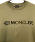 中古・古着 MONCLER (モンクレール) フロッキープリントロゴスウェット グリーン サイズ:XL：35000円