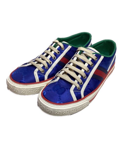 GUCCI（グッチ）GUCCI (グッチ) 1977 TENNIS WEB LINE SNERKERS（テニスウェブラインスニーカー） ブルー サイズ:38の古着・服飾アイテム