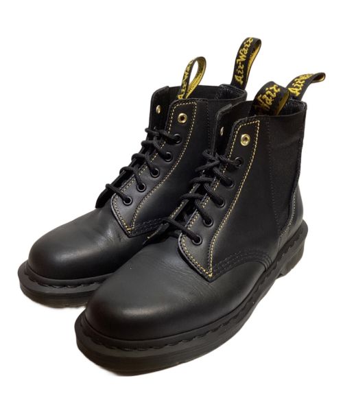 Yohji Yamamoto pour homme（ヨウジヤマモト プールオム）Yohji Yamamoto pour homme (ヨウジヤマモト プールオム) Dr.Martens (ドクターマーチン) 6 Hole Side Gore Boots （6ホールサイドゴアシューズ） ブラック サイズ:26.5の古着・服飾アイテム