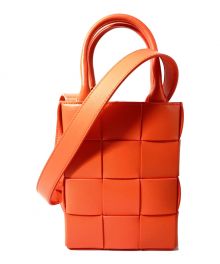 BOTTEGA VENETA（ボッテガベネタ）の古着「マキシイントレチャート ミニ カセット」｜オレンジ