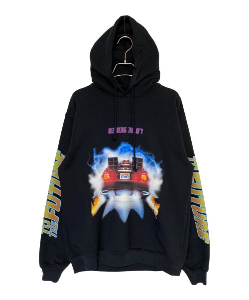 VETEMENTS（ヴェトモン）VETEMENTS (ヴェトモン) BACK TO THE FUTURE JERSEY HOODIE ブラック サイズ:XSの古着・服飾アイテム