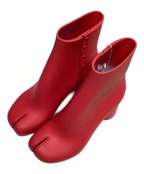 Maison Margiela（メゾンマルジェラ）Maison Margiela (メゾンマルジェラ) ラバー足袋ブーツ　（RUBBER TABI BOOTS） レッド サイズ:38 未使用品の古着・服飾アイテム