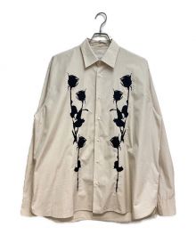 PRADA（プラダ）の古着「24SS embroidery poplin shirt （エンブロイダリーポプリンシャツ）」｜アイボリー